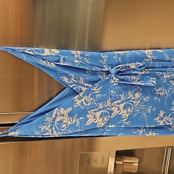 💕WAYF💕 The Angelina Floral Wrap Gown ~ Ocean Etoile Floral Print Medium M NWOT - Picture 10 of 15